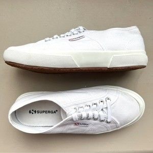 SUPERGA White Canvas Low Top/Profile Platform Sneakers Women’s Size EU 41